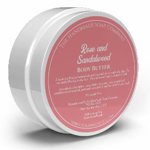 Cosméticos Rosas turbios Etiqueta Jar con ingredie