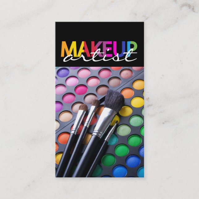 COSMÉTICOS Y TARJETA DE VISITA DEL MAQUILLAJE (Anverso)