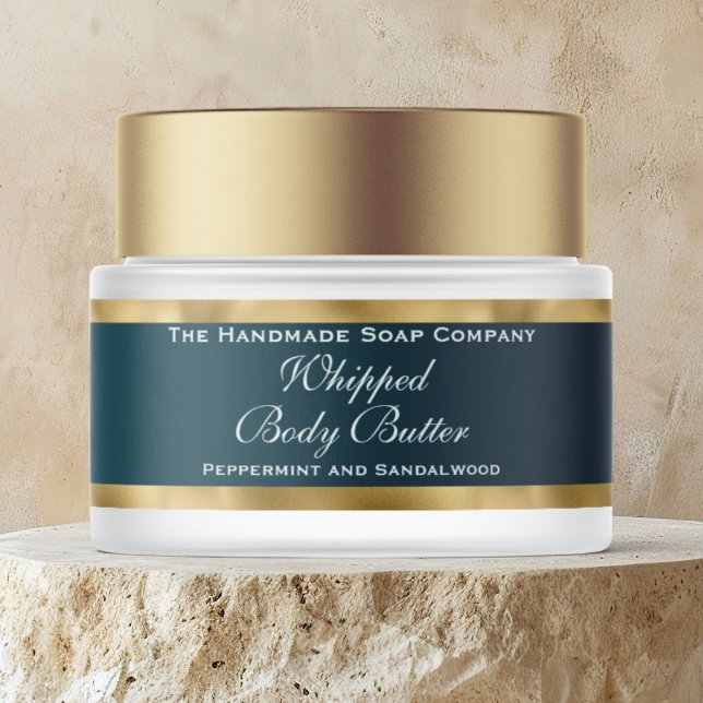 Cosmetics Body Butter Gold Foil & Teal Jar  (Subido por el creador)