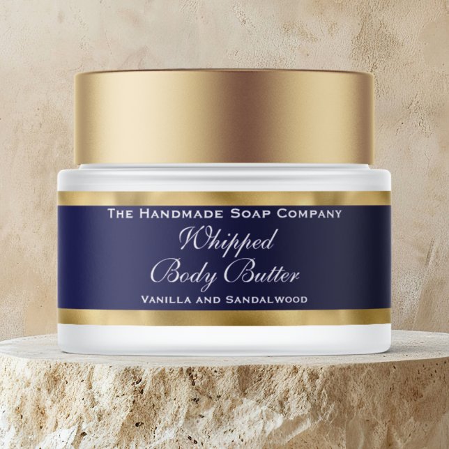 Cosmetics Body Butter Gold & Navy Blue Jar (Subido por el creador)