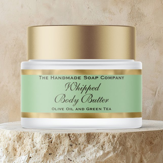 Cosmetics Body Butter Gold & Olive Green Jar (Subido por el creador)