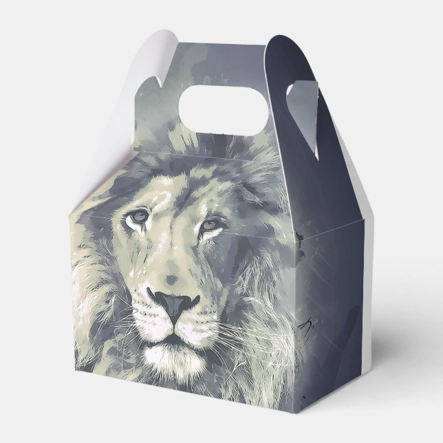 COSMIC LION KING | Caja de regalo de favor de gabl (Front Side)
