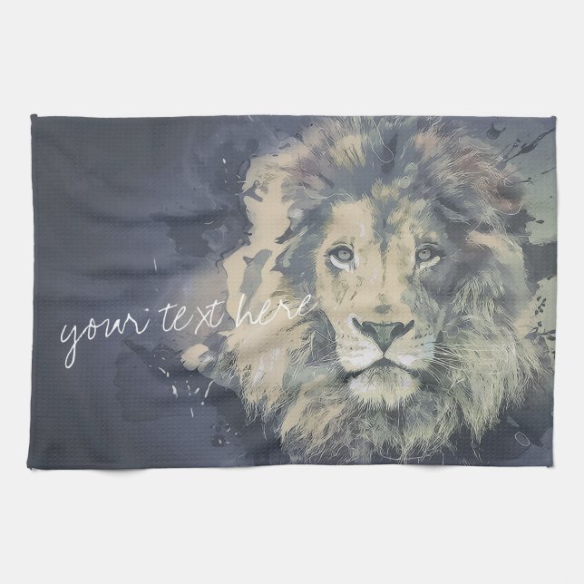COSMIC LION KING | Toalla de cocina Personalizado (Horizontal)