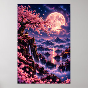 Cosmic Sakura: Arte de Fantasía Celestial Nebulosa