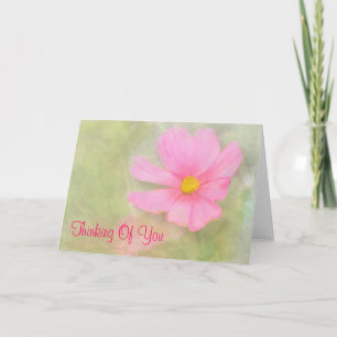 Cosmos Blank Rosado Pensando En Tu Tarjeta