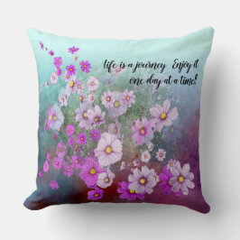 cosmos de flor silvestre 26 Almohada la vida es un