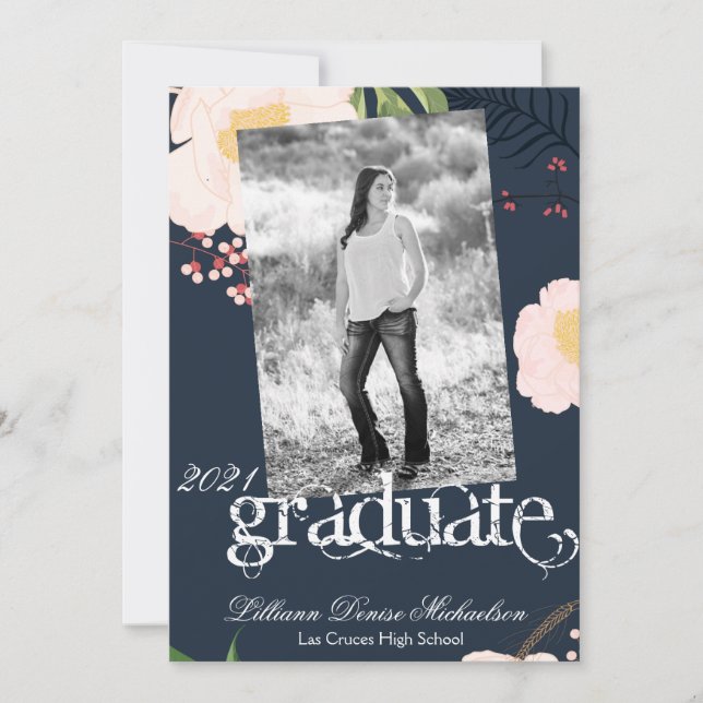 Cosmos rosados con bebé de Invitación de 5 horas a (Anverso)