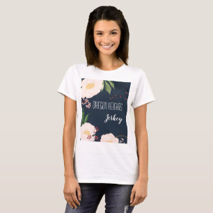 Cosmos rosados de bebé de camiseta de negocios per