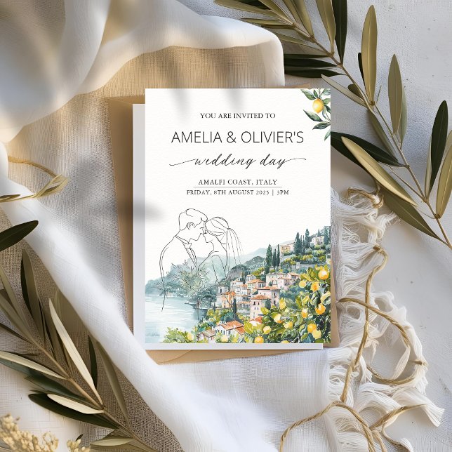 Costa Amalfitana Italia Invitación a la boda Lemon (Subido por el creador)