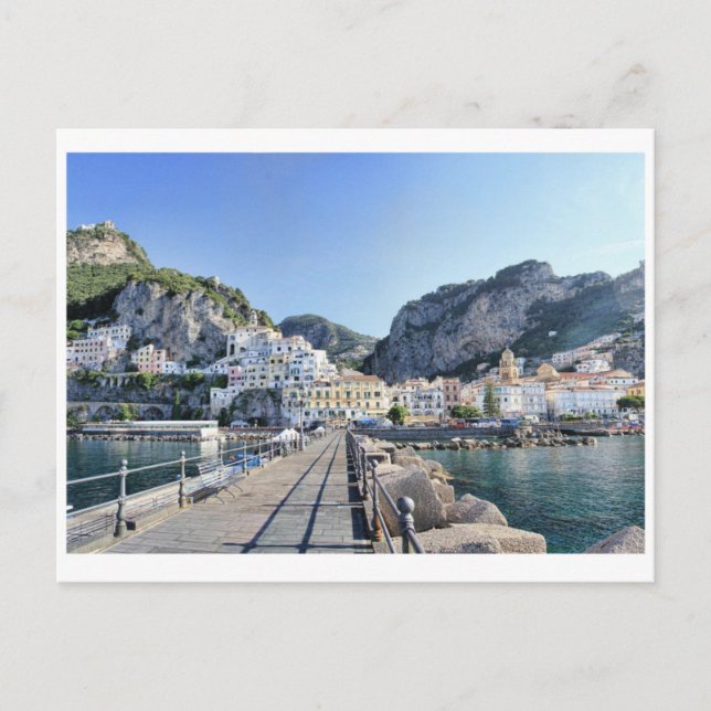 Costa Amalfitana, postal italiana Amalfi, capri, (Anverso)