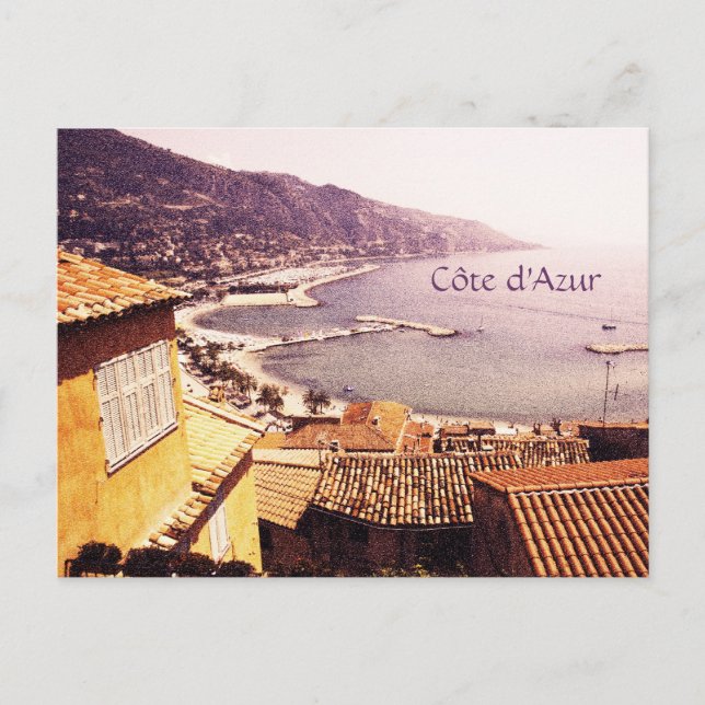 Costa Azul, postal de Menton (Anverso)