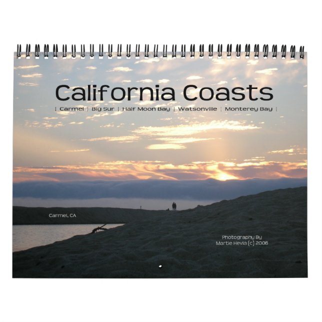 Costa costa de California - calendario (Tapa)