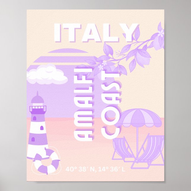 Costa de Amalfi, arte de viajes, viajes con perrit (Frente)