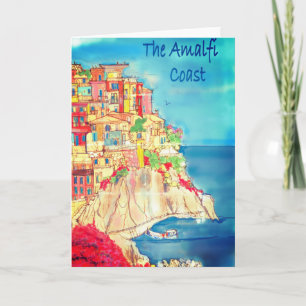 Costa de Amalfi de la tarjeta de felicitación de