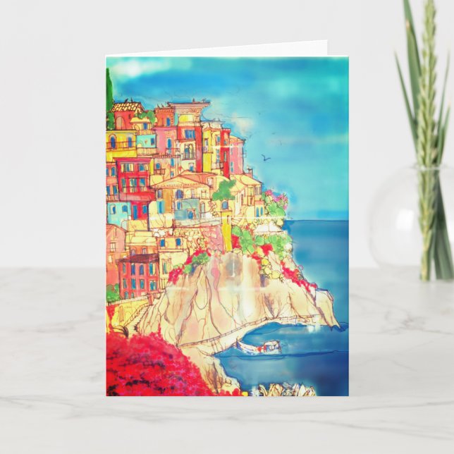 Costa de Amalfi de la tarjeta de felicitación de (Anverso)