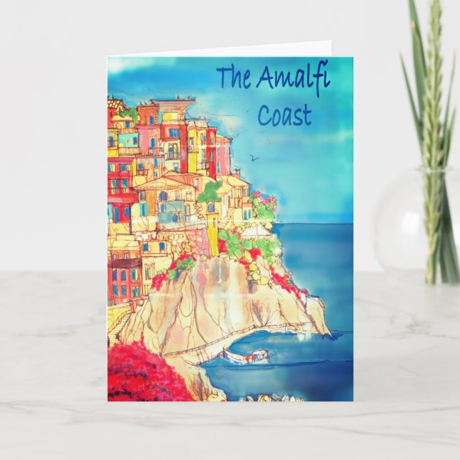 Costa de Amalfi de la tarjeta de felicitación de (Anverso)