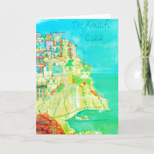 Costa de Amalfi de la tarjeta de felicitación de