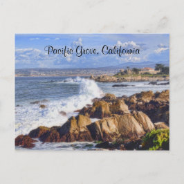 Costa de California en la postal de Pacific Grove