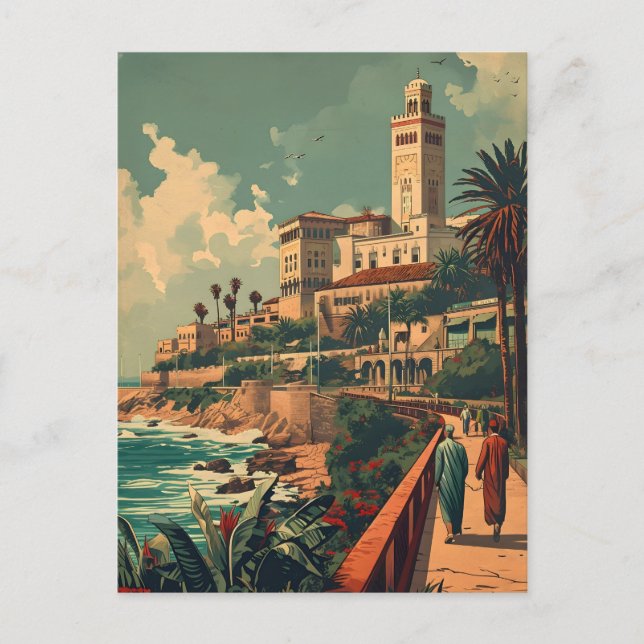 Costa de Casablanca: Postales de Elegancia Vintage (Anverso)