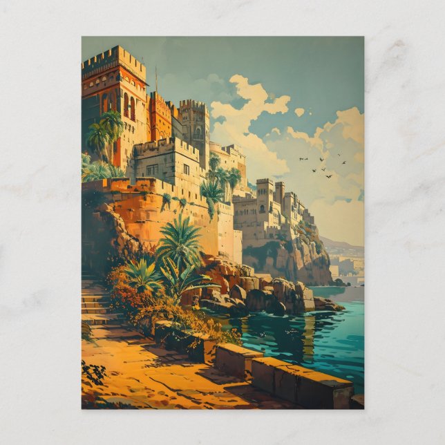 Costa de Casablanca: Postales de Elegancia Vintage (Anverso)
