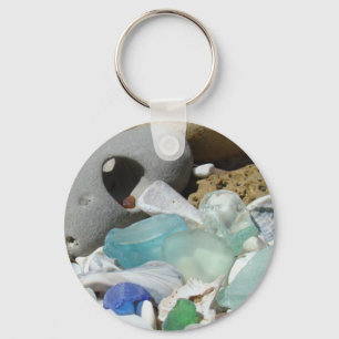 Costa de encargo de la playa del llavero azul de