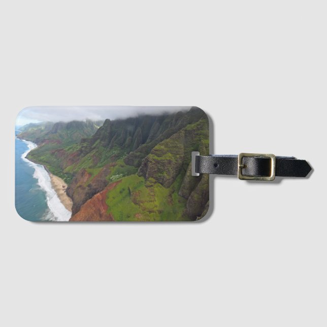 Costa de Kauai Na'Pali - Etiqueta de equipaje de H (Anverso horizontal)
