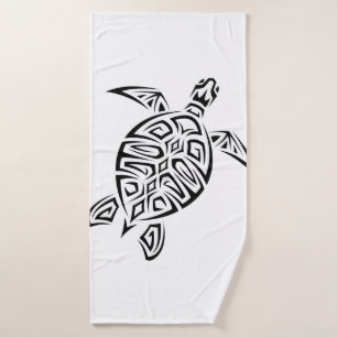 Costa De La Tortuga Tribal Negra Y Blanca