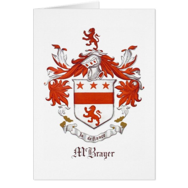 Costa de McBrayer de la tarjeta de los brazos (Frente)