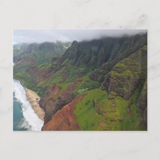 Costa de Na'Pali - Kauai, postal de Hawaii (Anverso)