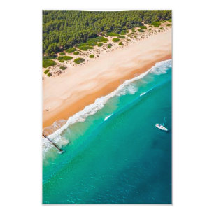 Costa de Portugal Impresión de fotografía aérea de