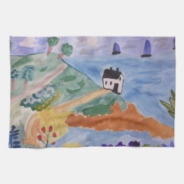 Costa de Verano y toalla de té con flores