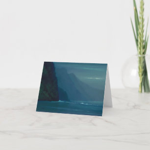 Costa pacífica de Na'Pali - tarjeta de nota