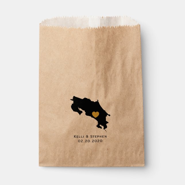 Costa Rica: Bolsas de regalo y bodas para tratar a (Anverso)