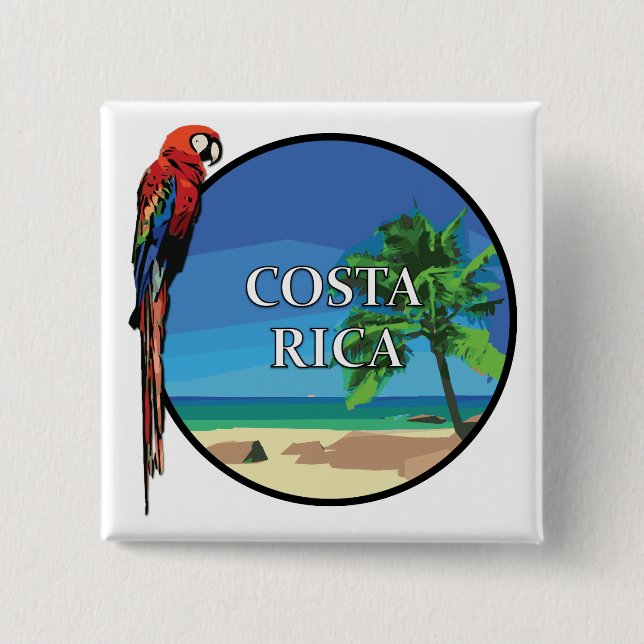 Costa Rica: botón de 2 pulgadas cuadrado (Anverso)