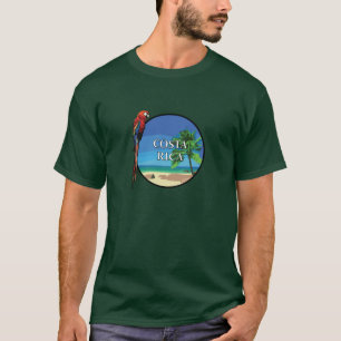 Costa Rica - Camiseta negra básica masculina