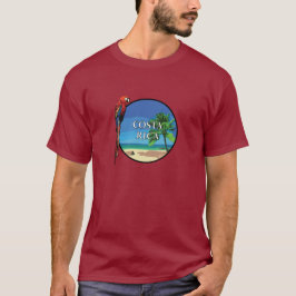 Costa Rica - Camiseta negra básica masculina
