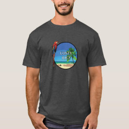 Costa Rica - Camiseta negra básica masculina