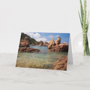 Costa rocosa de la tarjeta de felicitación de