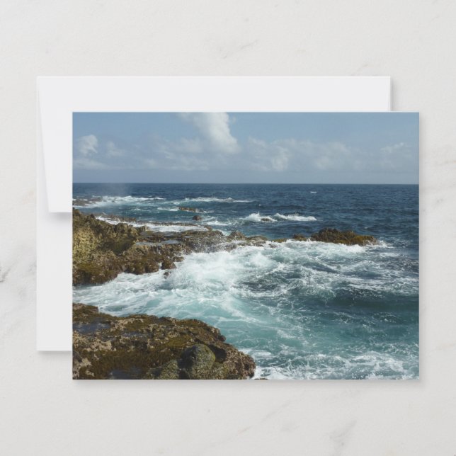 Costa Rocosa y Océano Azul de Aruba (Anverso)