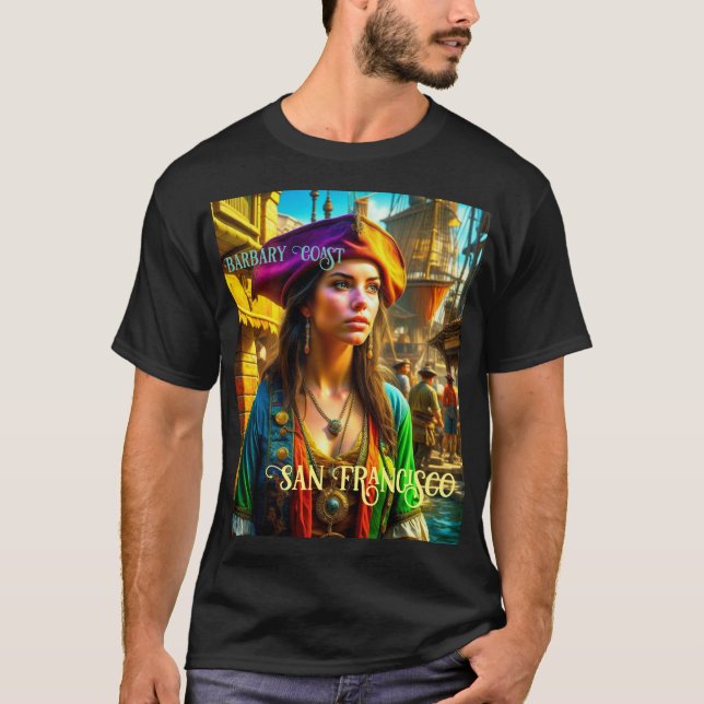 Costa salvaje de Barbary - Camiseta masculina de S (Anverso)