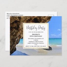 Costa Tropical de Playa con Invitación de cumpleañ