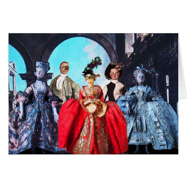 COSTUMBRES DE MÁSCARA DE MASQUERADE DE ANTIGÜEDADE (Anverso (Horizontal))