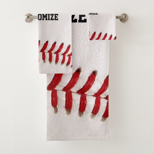 Costura de béisbol softball con texto personalizad (In situ)
