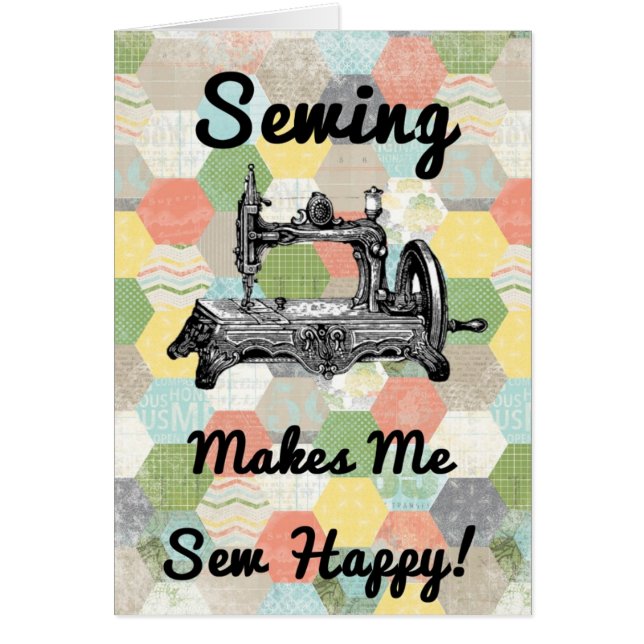 Costura feliz del vintage (Frente)