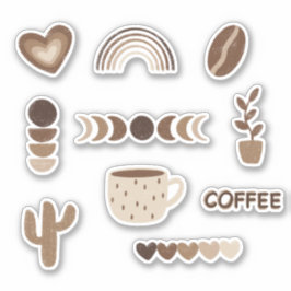 Cosy Brown Aesthetic Pegatina Pack