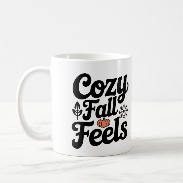 Cosy Fall Feels Mug - Calabaza de la Copa del Café (Izquierda)