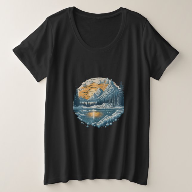 Cosy Winter Wonderland Plus-Size T-Shirt (Anverso del diseño)