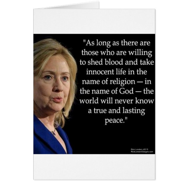 Cota de Hillary Clinton sobre religión (Frente)