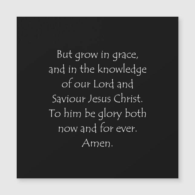 Cotización de la escritura 2 Peter 3 18 (Anverso)