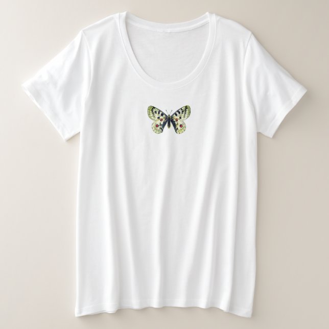 COTÓN DE LA MARIPOSA DE personalizable MÁS Camiset (Anverso del diseño)
